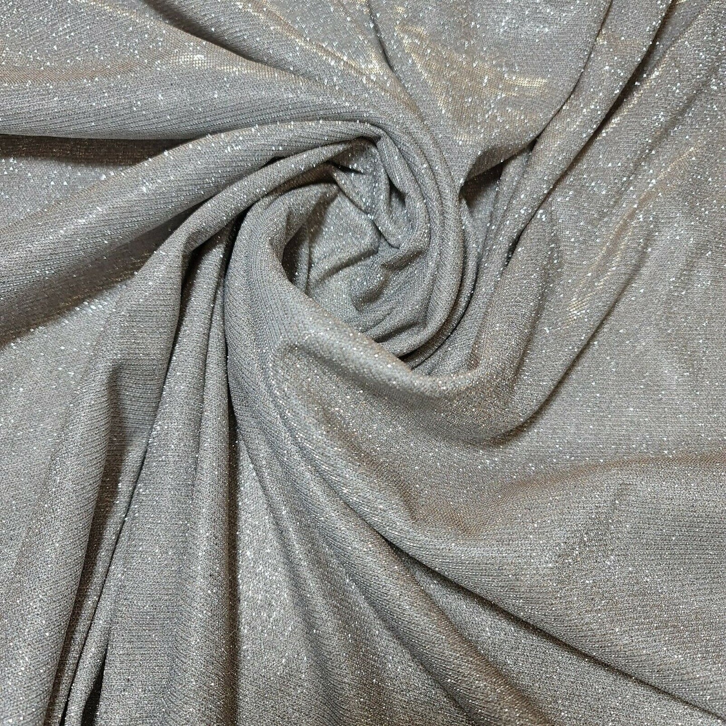 Shimmer Moonlight Stretch Glitter Nylon Fabric – 58" Wide Stardust Backdrop, Dress & Craft Material
