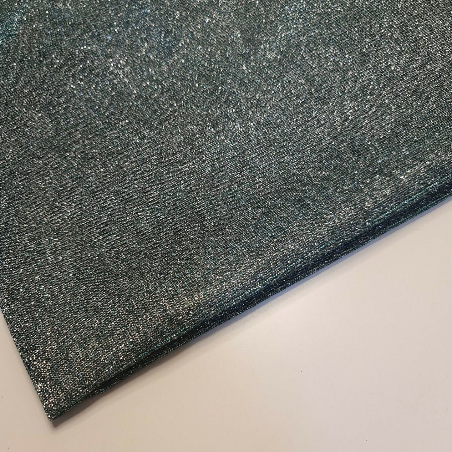 Shimmer Moonlight Floral Printed Glitter Nylon Fabric – 58" Wide Stretch Backdrop, Dress & Craft Material