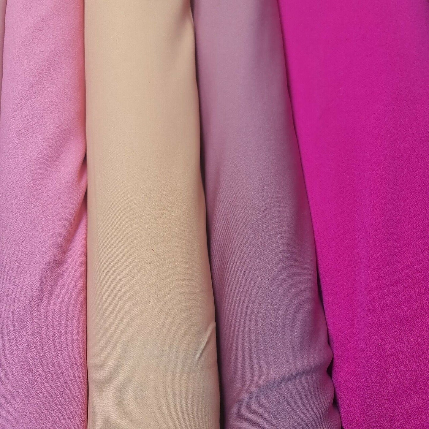 Scuba Crepe 4-Way Stretch Fabric | Solid Colors Elastane Jersey for Dresses & Crafts