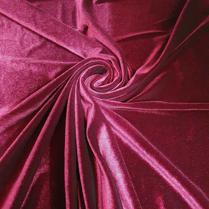 Plain Velvet / Soft Velour Fabric – 58" Wide Premium Stretch Material for Dresses & Crafts