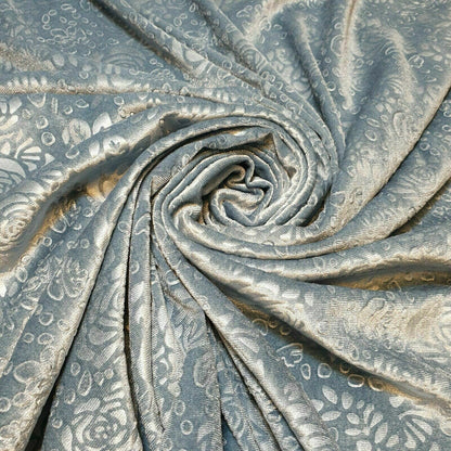 Roses Floral Embossed Stretch Velvet Velour Fabric – 58" Wide Premium Dress & Craft Material