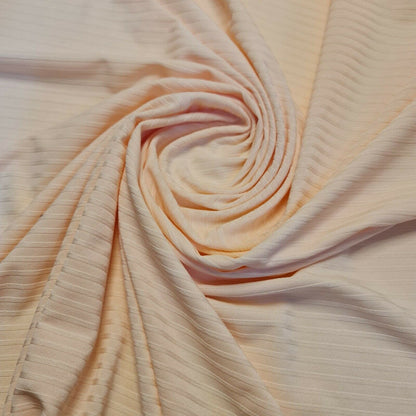 Ribbed Stretch Jersey Fabric – 58" Wide Viscose Polyester Spandex Blend – 4-Way Stretch Dress & Craft Material by the Metre