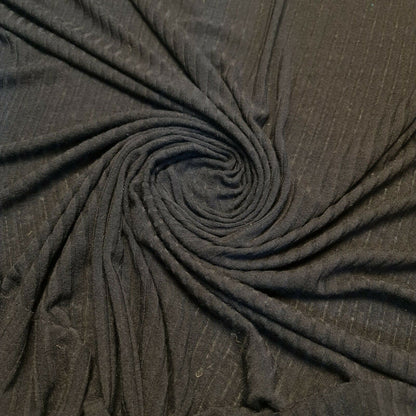 Ribbed Stretch Jersey Fabric – 58" Wide Viscose Polyester Spandex Blend – 4-Way Stretch Dress & Craft Material by the Metre
