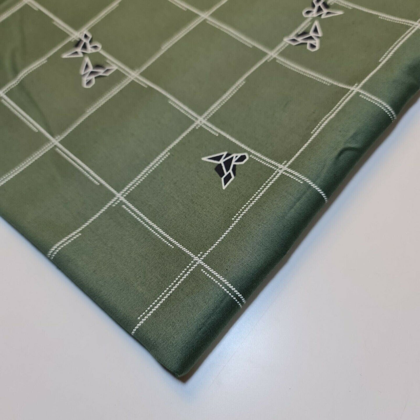 100% Cotton Drill Twill Fabric – 58" Wide Aztec Check Print for Workwear, Dresses & Craft Projects