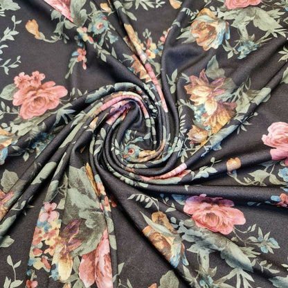 Printed ITY Jersey Fabric – 58" Wide Nylon Lycra 4-Way Stretch Spandex for Dresses & Swimwear