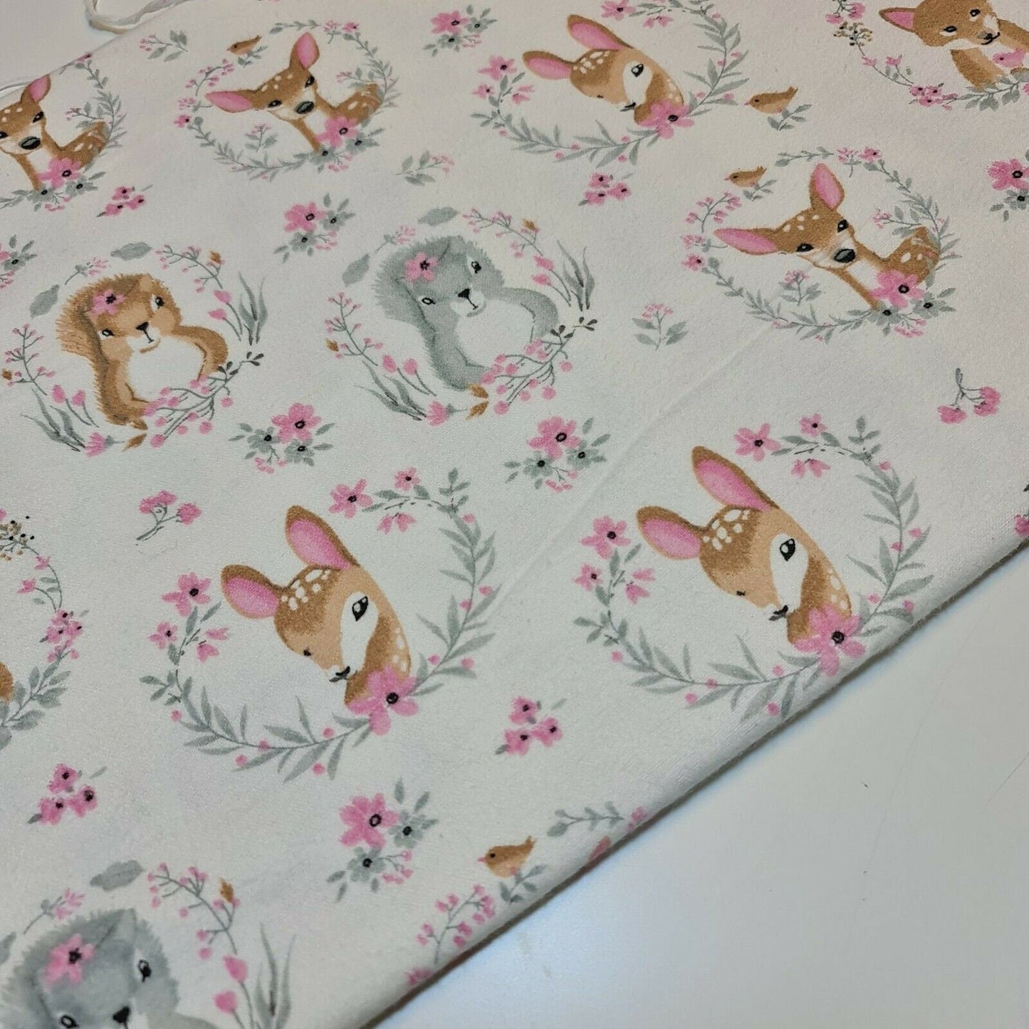 100% Cotton Brushed Flannel Winceyette Fabric – 44" Wide Printed Material for Quilting & Sewing Projects