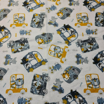 100% Cotton Brushed Flannel Winceyette Fabric – 44" Wide Printed Material for Quilting & Sewing Projects