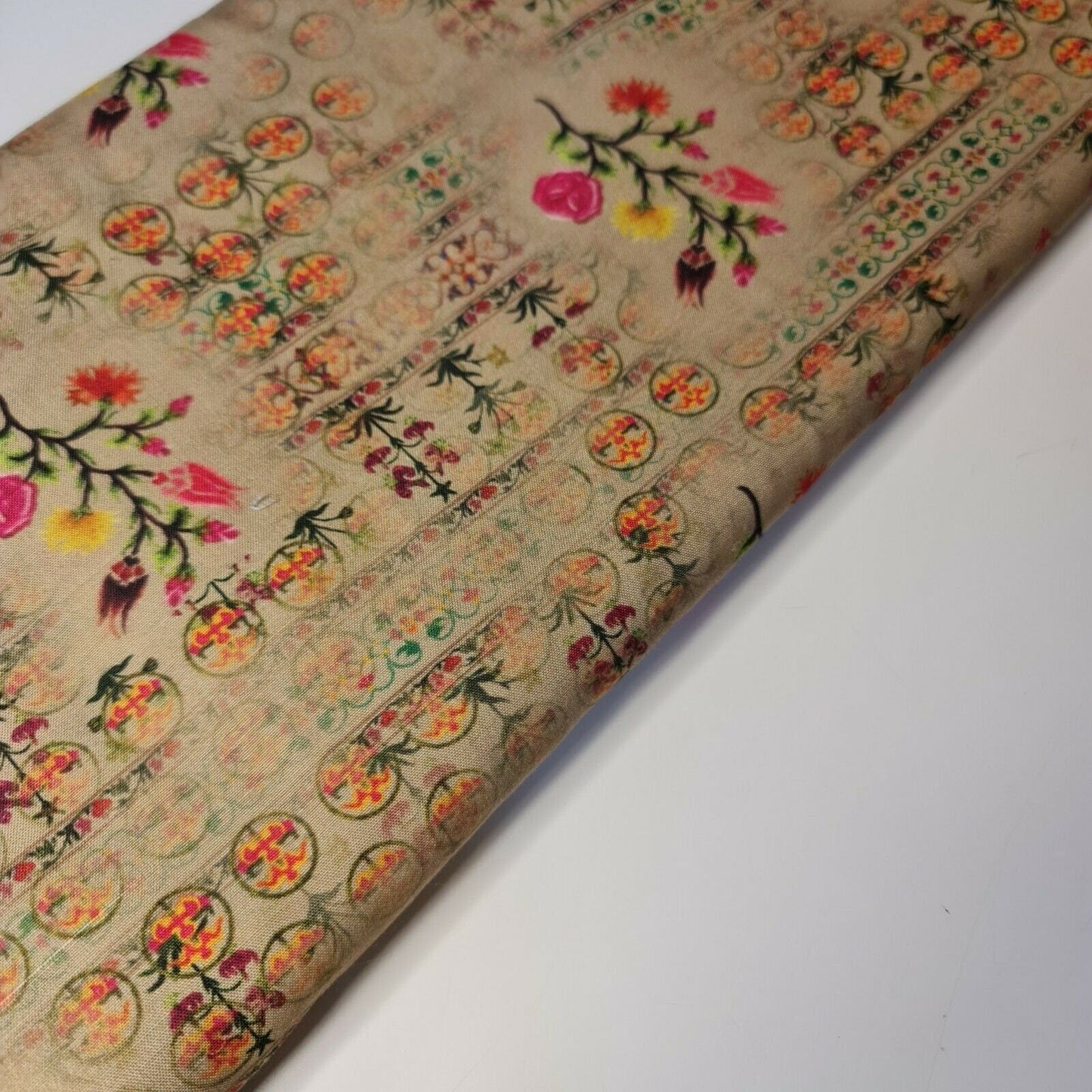 Floral Rose Soft Lawn Digital Print Craft Dress Material Polycotton Fabric 44"
