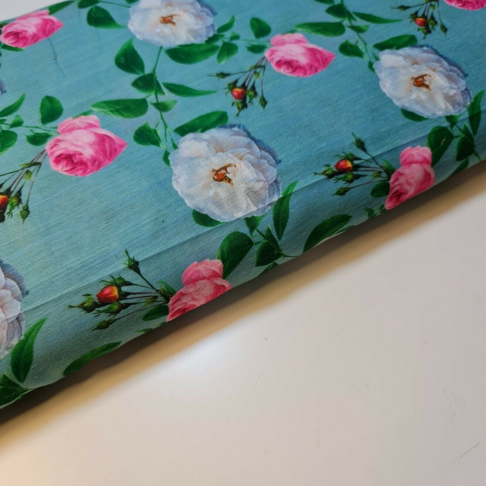 Floral Rose Soft Lawn Digital Print Craft Dress Material Polycotton Fabric 44