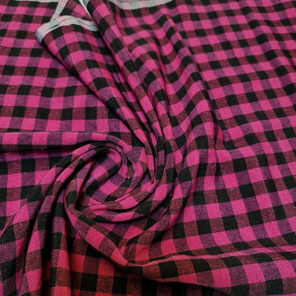 Gingham Woven Cotton Fabric – 1/8" Plaid Check – 100% Cotton – 36" (91cm) Wide