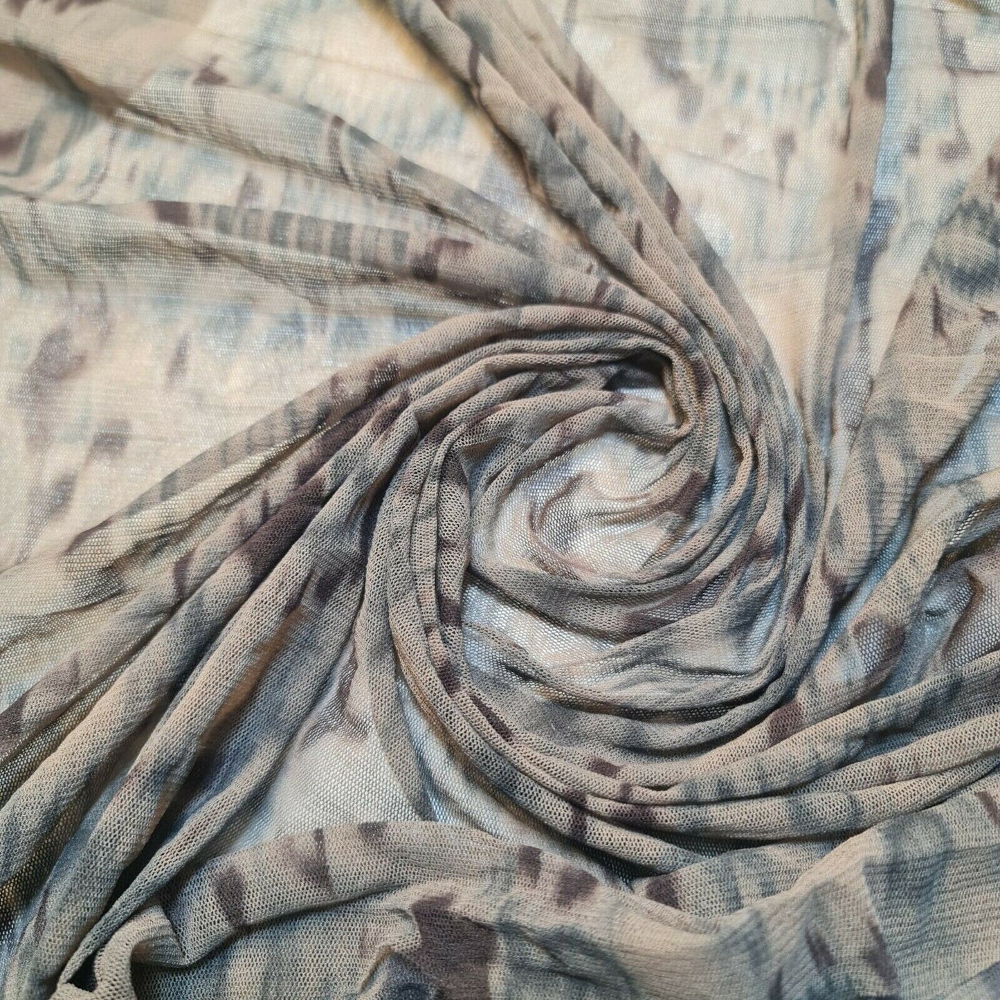 Power Net Fabric – 58" Wide Premium Printed Sheer 4-Way Stretch Mesh Dress Material