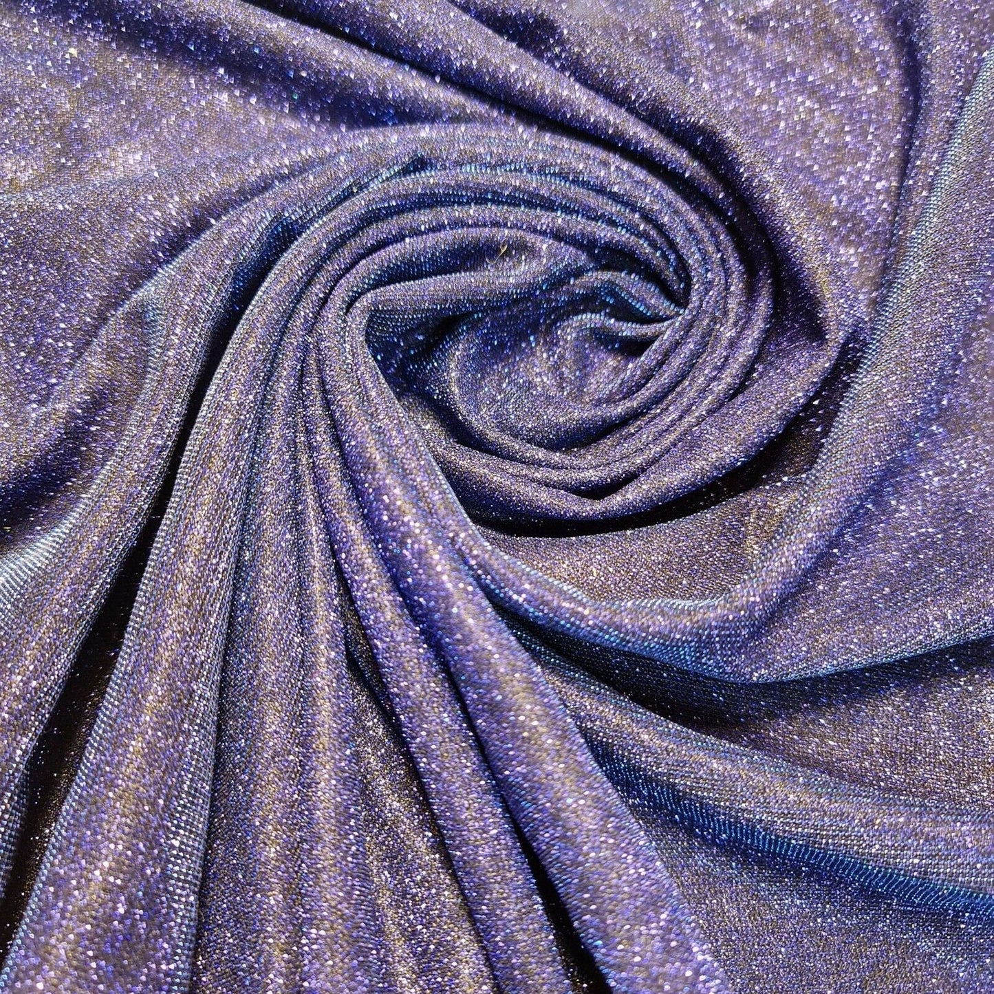 Shimmer Moonlight Stretch Glitter Nylon Fabric – 58" Wide Stardust Backdrop, Dress & Craft Material