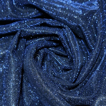 Shimmer Moonlight Stretch Glitter Nylon Fabric – 58" Wide Stardust Backdrop, Dress & Craft Material