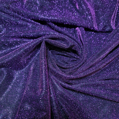 Shimmer Moonlight Stretch Glitter Nylon Fabric – 58" Wide Stardust Backdrop, Dress & Craft Material