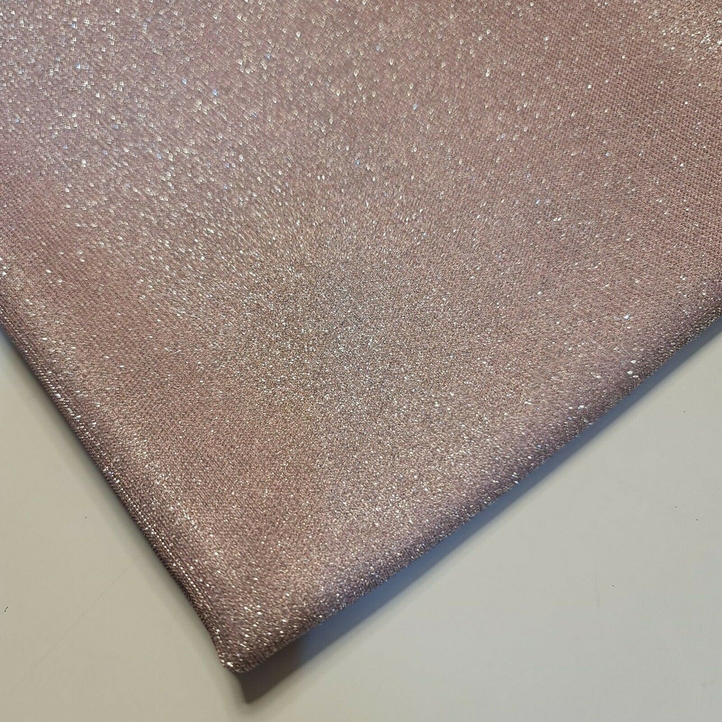 Shimmer Moonlight Floral Printed Glitter Nylon Fabric – 58" Wide Stretch Backdrop, Dress & Craft Material