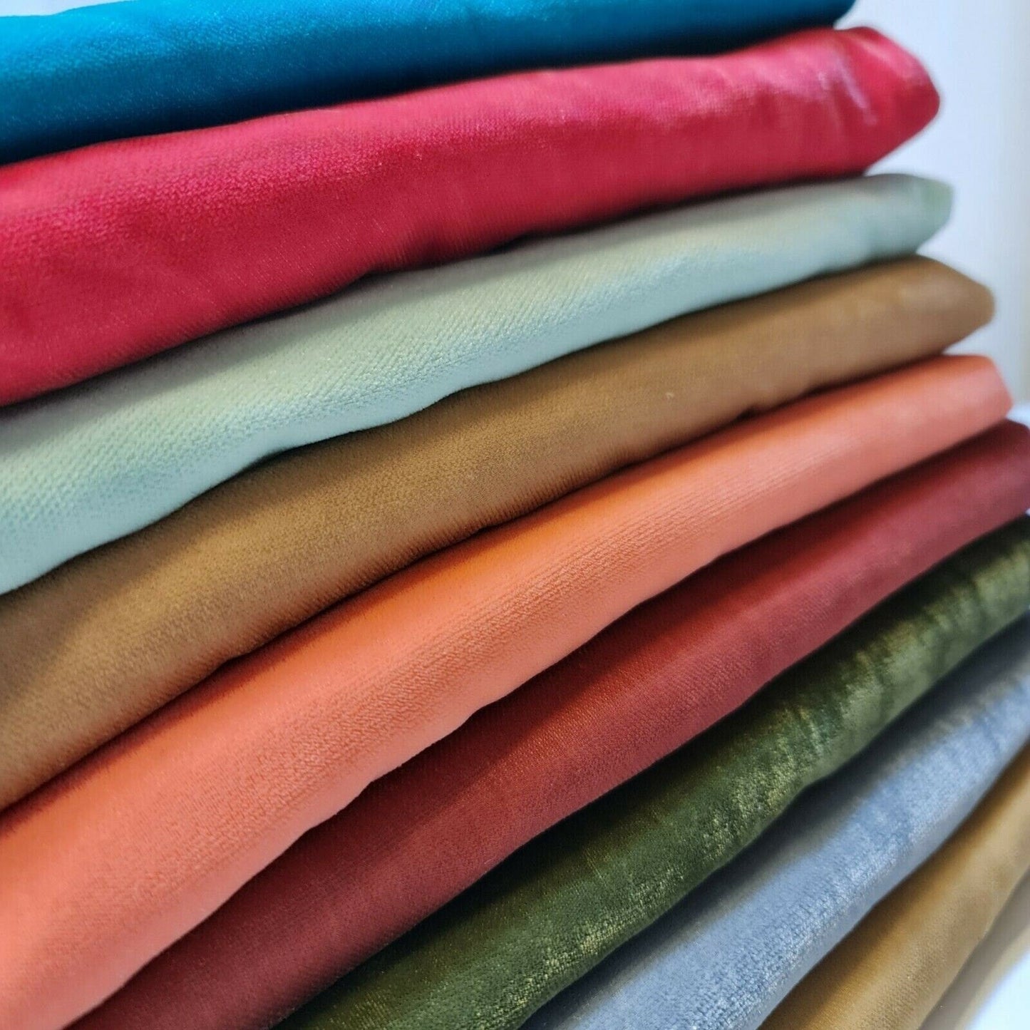Luxury Three Crown Velvet Fabric (Micro 5000 & 9000) – 44" Wide Plain Solid Colours Non-Stretch Triple Velvet for Dress & Craft