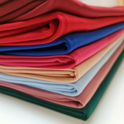 Scuba Crepe 4-Way Stretch Fabric | Solid Colors Elastane Jersey for Dresses & Crafts