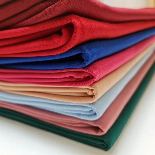 Scuba Crepe 4-Way Stretch Fabric | Solid Colors Elastane Jersey for Dresses & Crafts