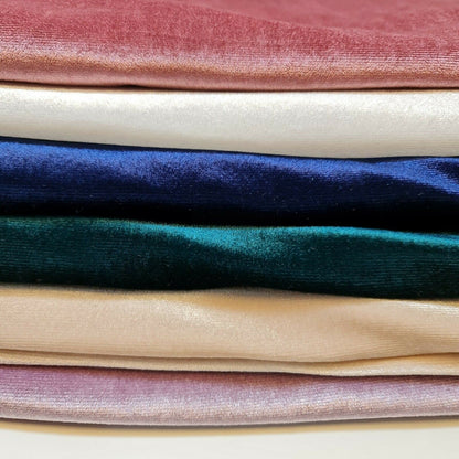 Plain Velvet / Soft Velour Fabric – 58" Wide Premium Stretch Material for Dresses & Crafts
