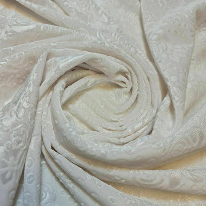 Roses Floral Embossed Stretch Velvet Velour Fabric – 58" Wide Premium Dress & Craft Material