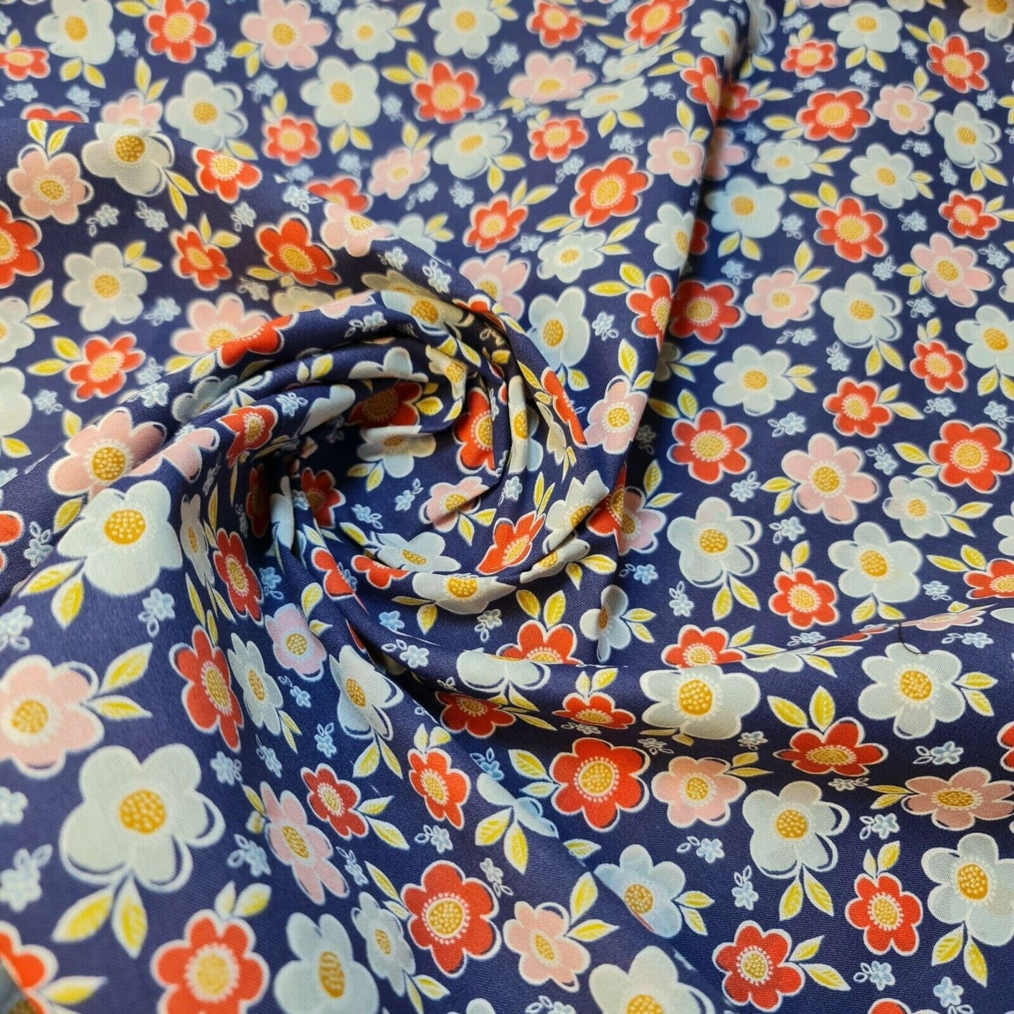 Printed Polycotton Fabric – 44" Wide – Floral, Animal, Nautical, Stars, Stripes, Fruit & Seasonal Craft Material by the Metre