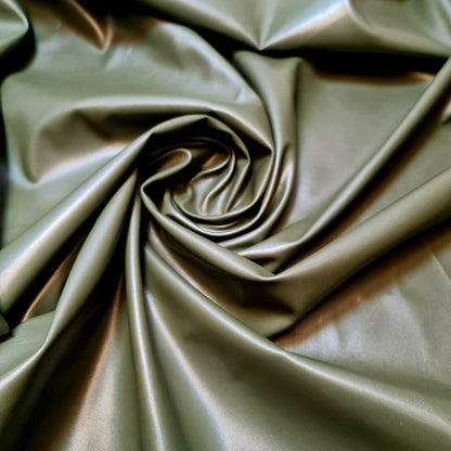 Plain Leather Look PVC Spandex Fabric – 58" Wide Stretch Faux Latex Material for Dresses & Crafts by the Metre