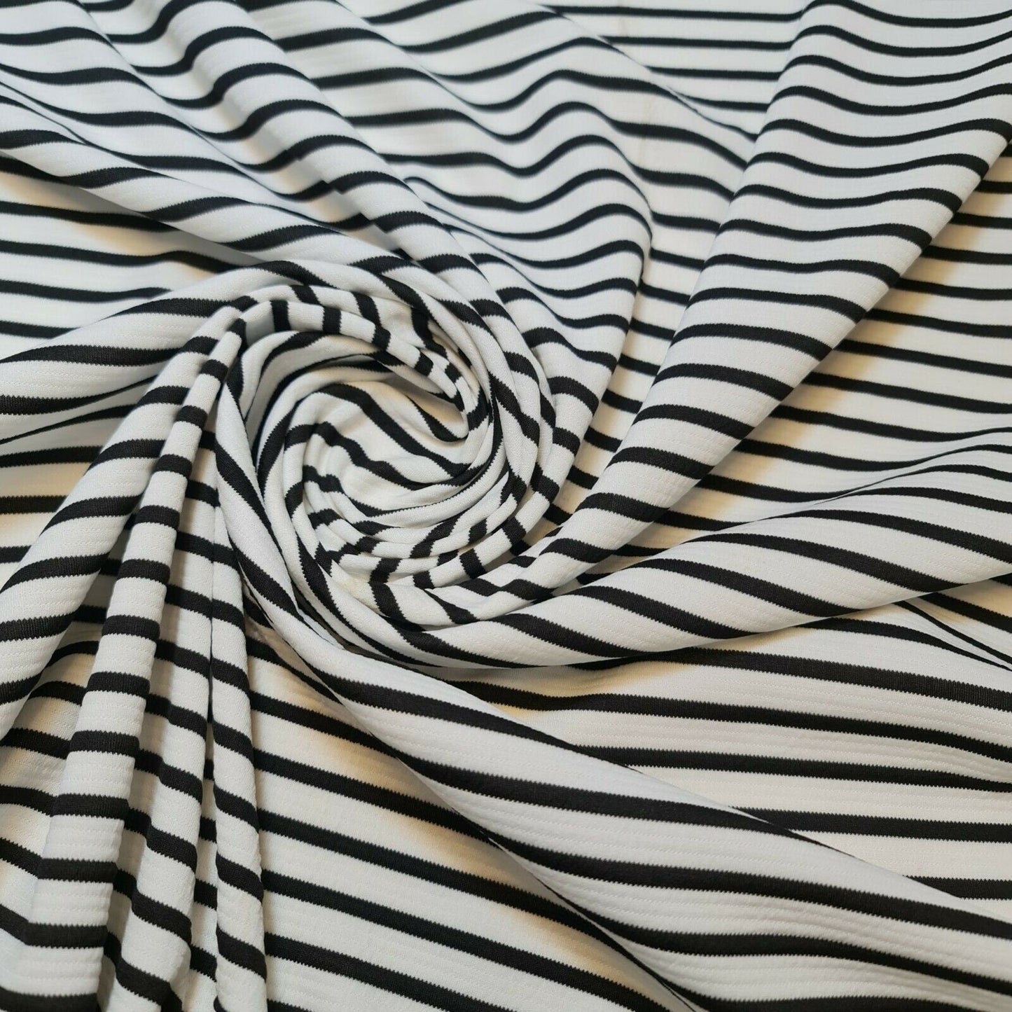 Ribbed Stretch Jersey Fabric – 58" Wide Viscose Polyester Spandex Blend – 4-Way Stretch Dress & Craft Material by the Metre