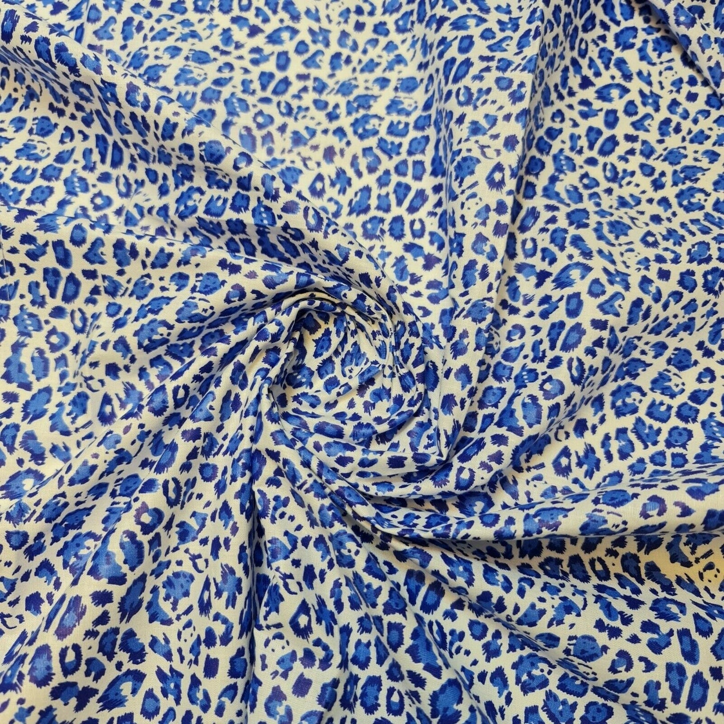 Clearance 100% Cotton Baby Ivory Leopard Ditsy Floral Dress Craft Material Meter