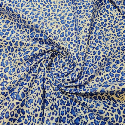 Clearance 100% Cotton Baby Ivory Leopard Ditsy Floral Dress Craft Material Meter