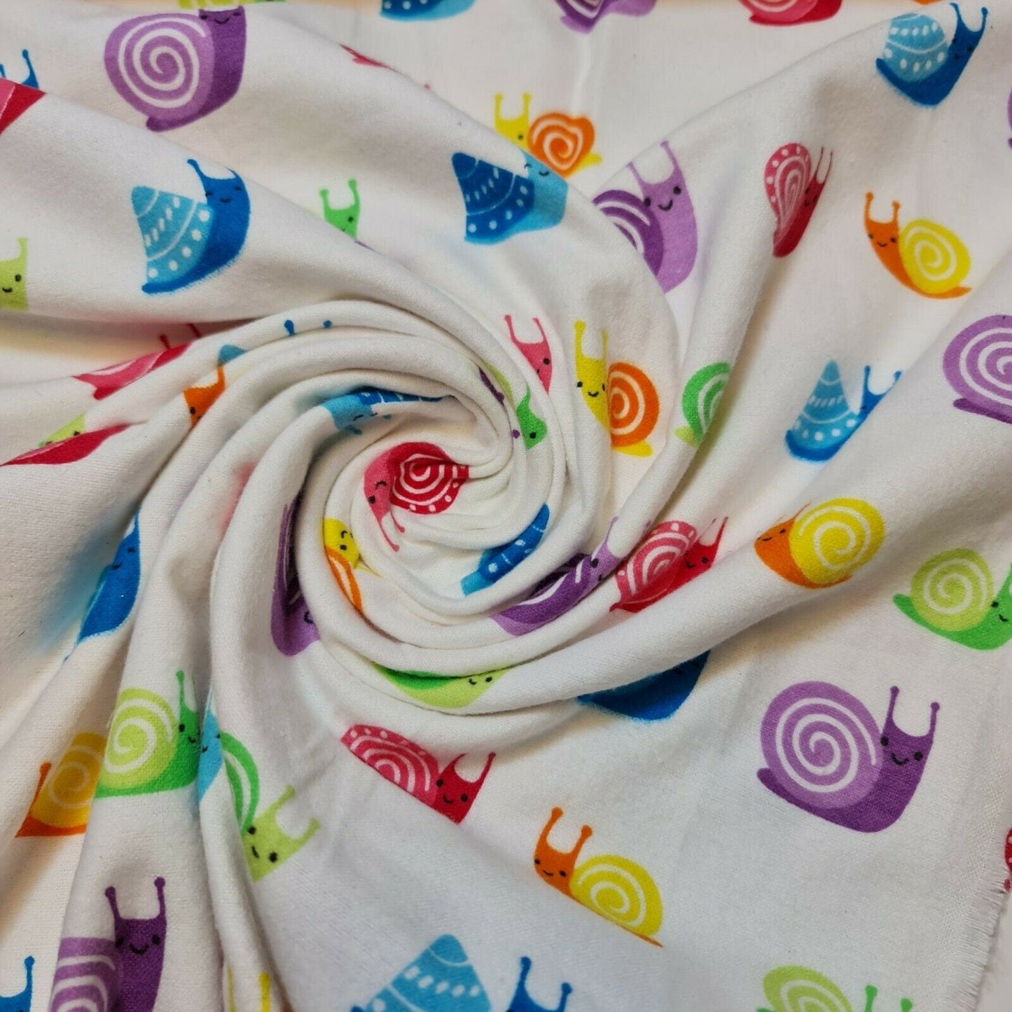 100% Cotton Brushed Flannel Winceyette Fabric – 44" Wide Printed Material for Quilting & Sewing Projects
