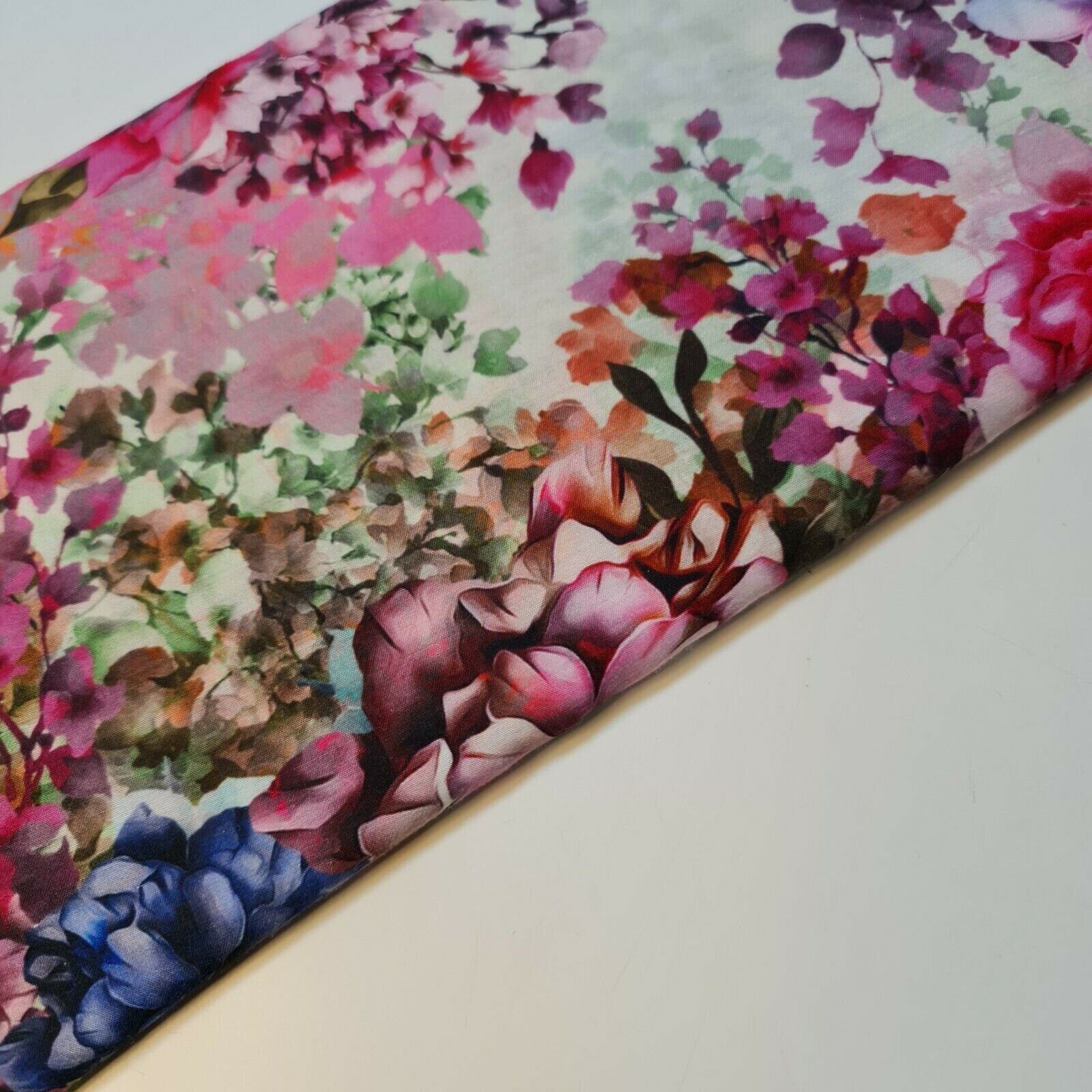 Floral Rose Soft Lawn Digital Print Craft Dress Material Polycotton Fabric 44