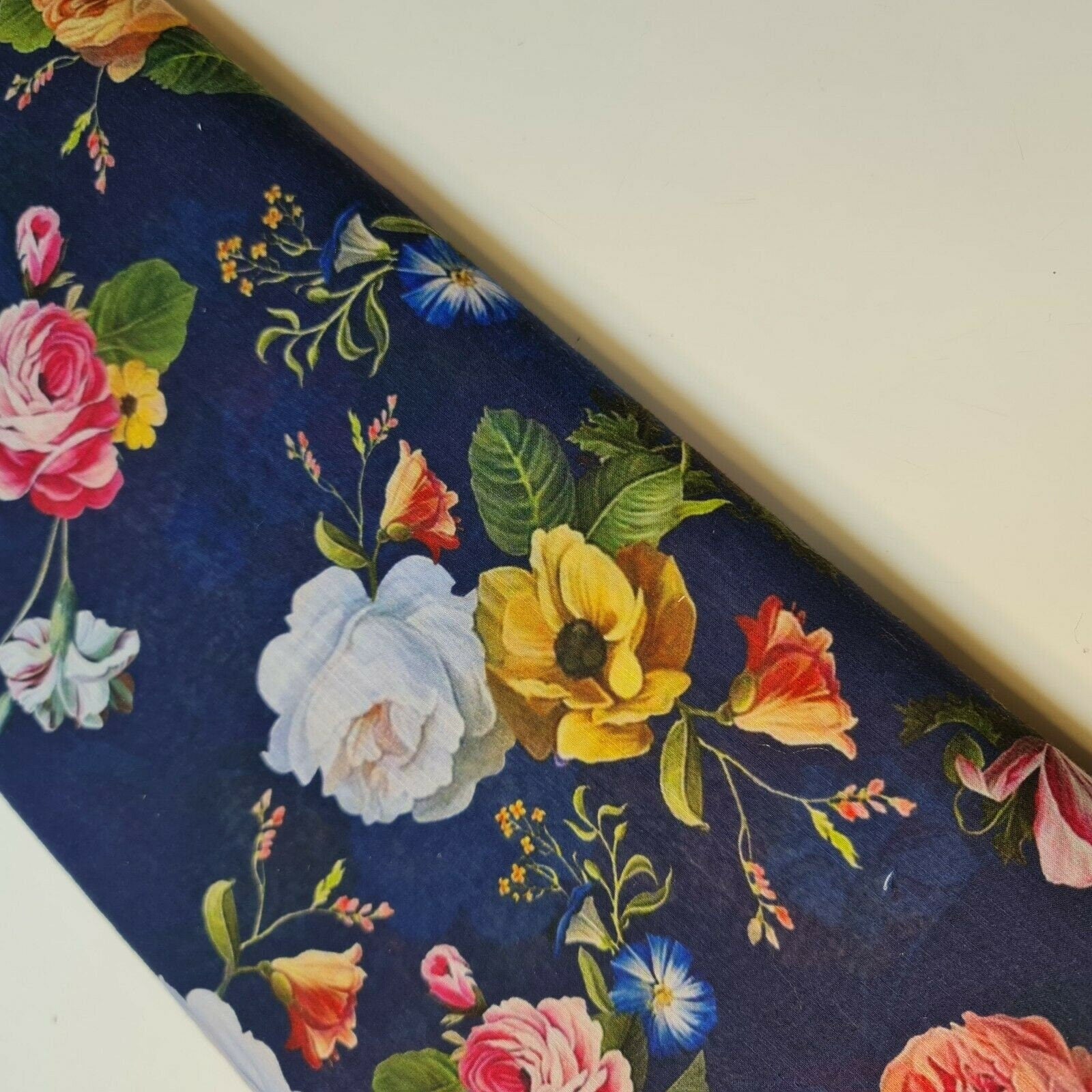 Floral Rose Soft Lawn Digital Print Craft Dress Material Polycotton Fabric 44