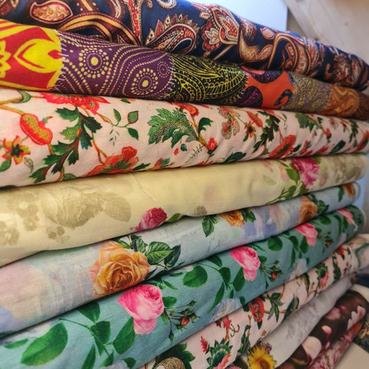 Floral Rose Soft Lawn Digital Print Craft Dress Material Polycotton Fabric 44"