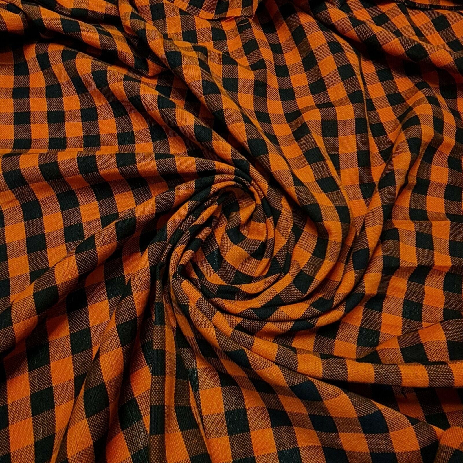 Premium 100% Cotton Gingham Khadi Handloom Fabric – 1/4