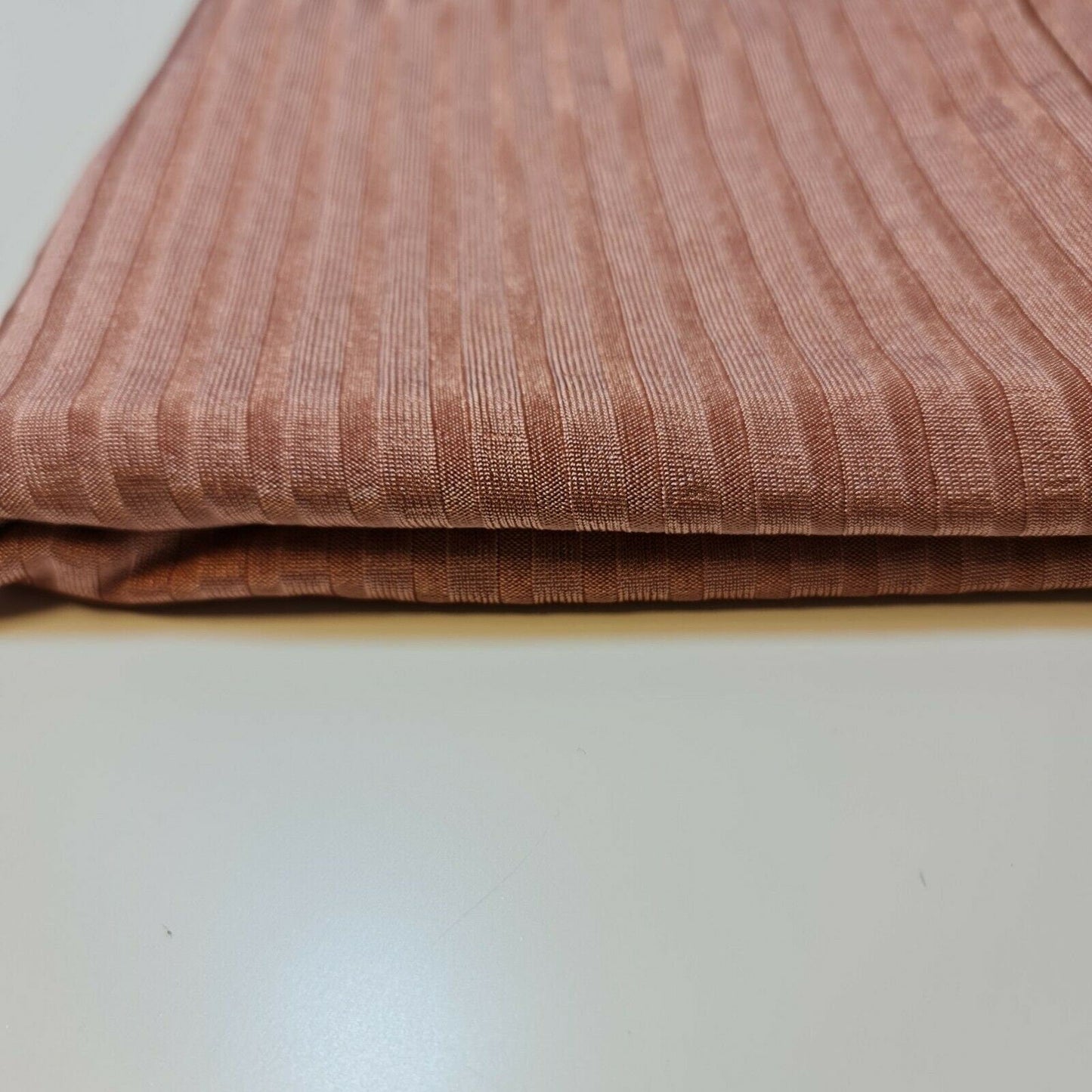 Ribbed Stretch Jersey Fabric – 58" Wide Viscose Polyester Spandex Blend – 4-Way Stretch Dress & Craft Material by the Metre
