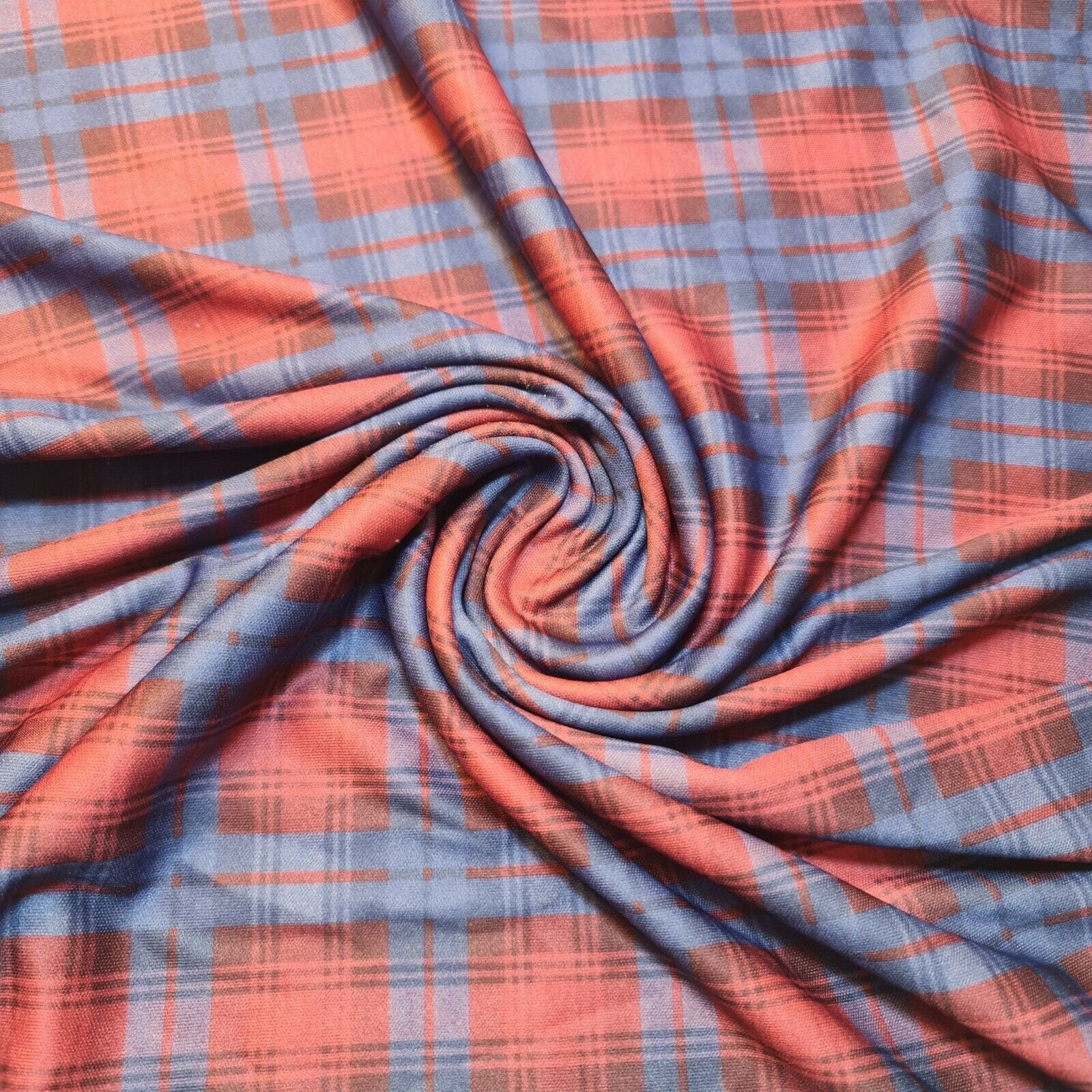 Scuba & Scuba Crepe Jersey Stretch Fabric | Printed Dress & Craft Material – Tartan, Floral, Paisley, Novelty Designs