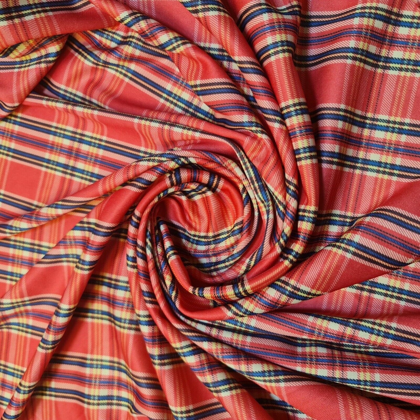 Scuba & Scuba Crepe Jersey Stretch Fabric | Printed Dress & Craft Material – Tartan, Floral, Paisley, Novelty Designs