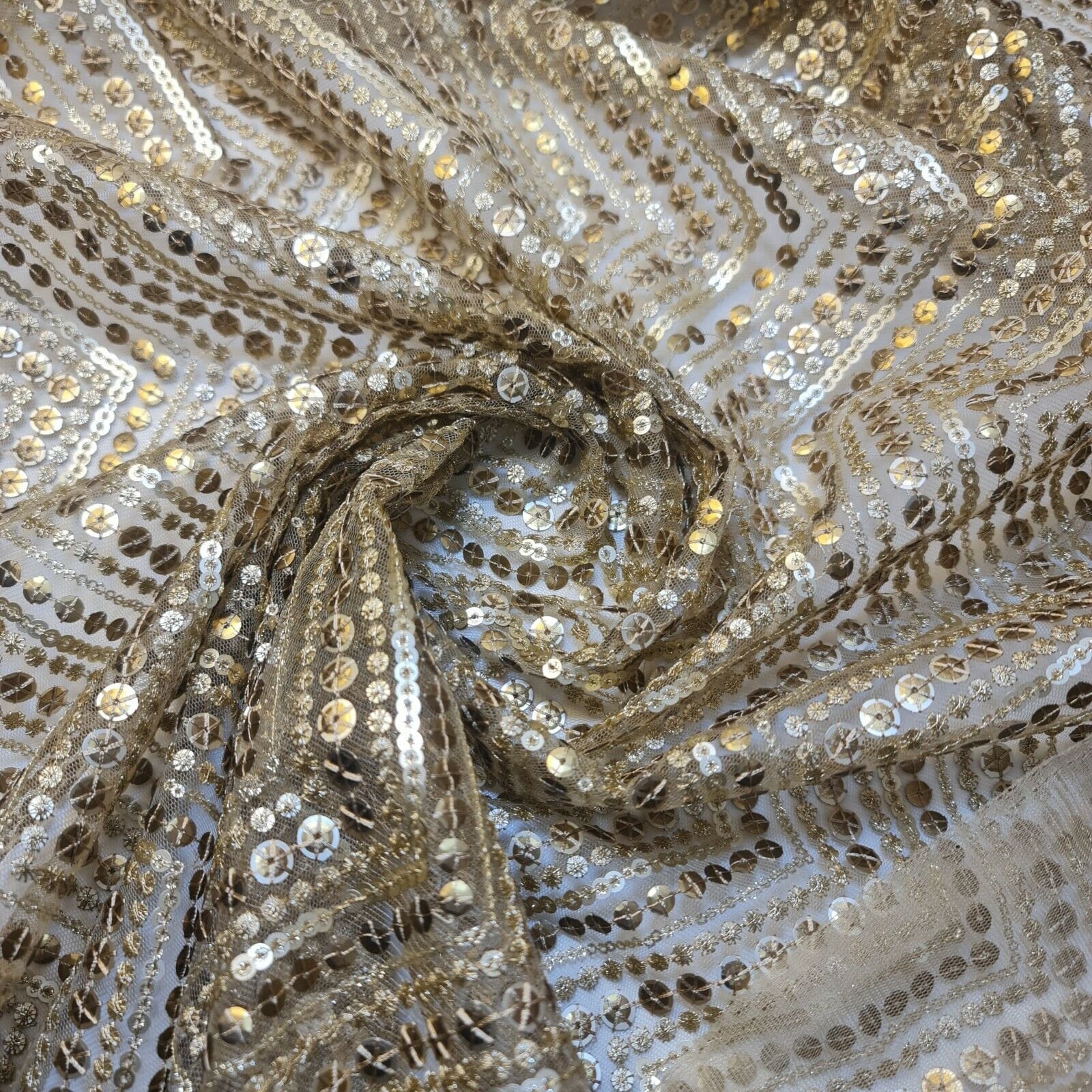 Sabyasachi Non-Stretch Net Mesh Fabric – 44