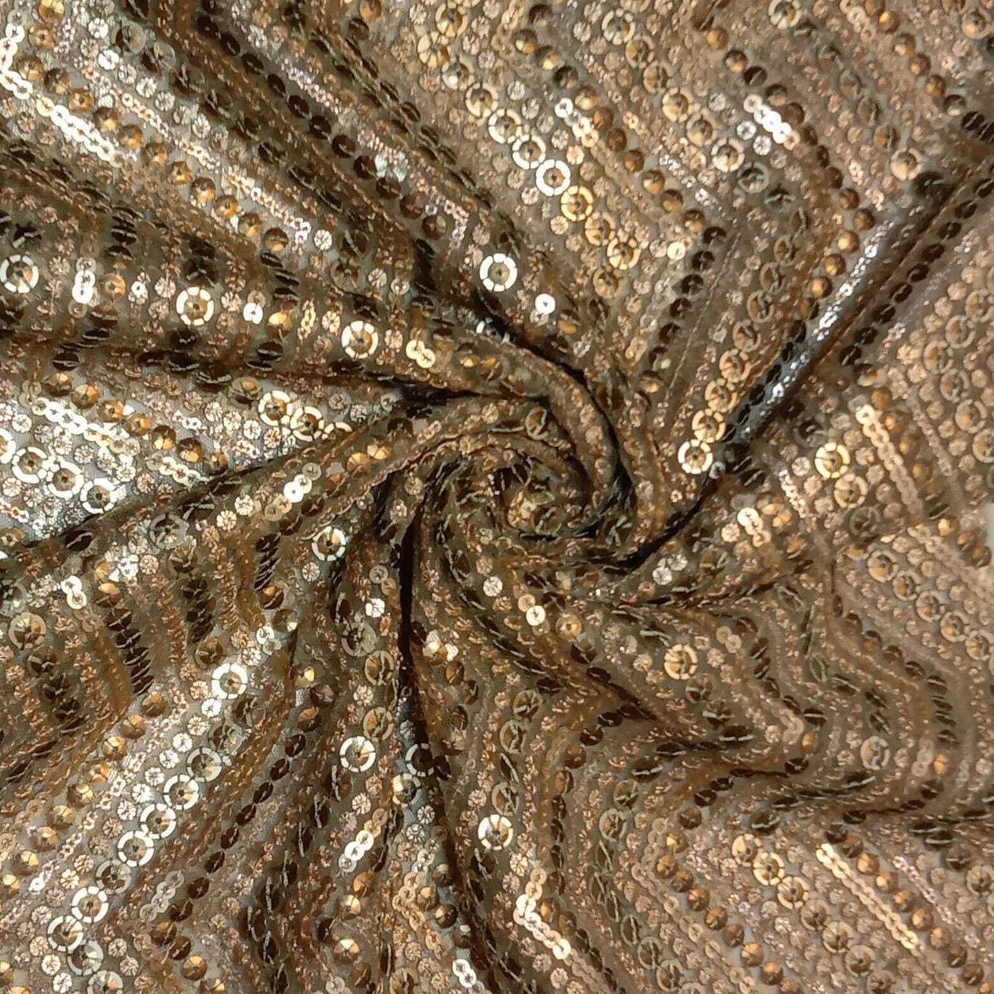 Sabyasachi Non-Stretch Net Mesh Fabric – 44" Wide Sequin Embellished Dress & Craft Material