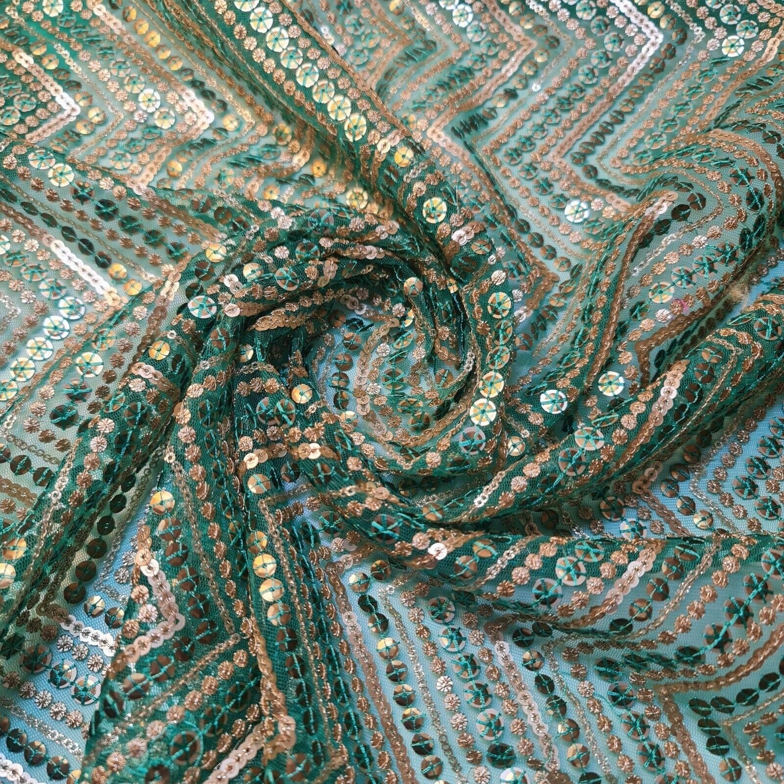Sabyasachi Non-Stretch Net Mesh Fabric – 44