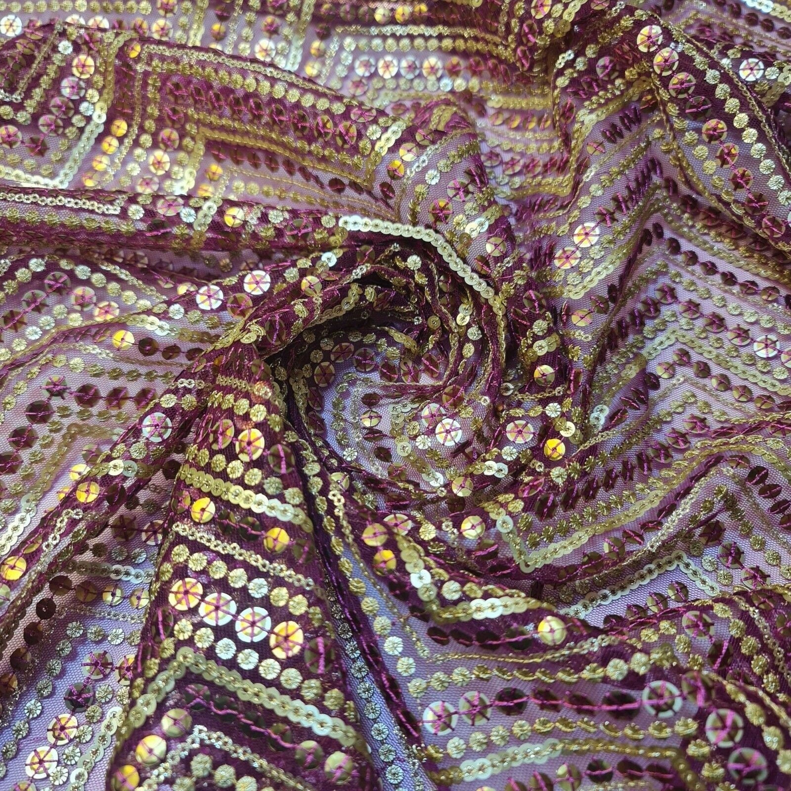 Sabyasachi Non-Stretch Net Mesh Fabric – 44