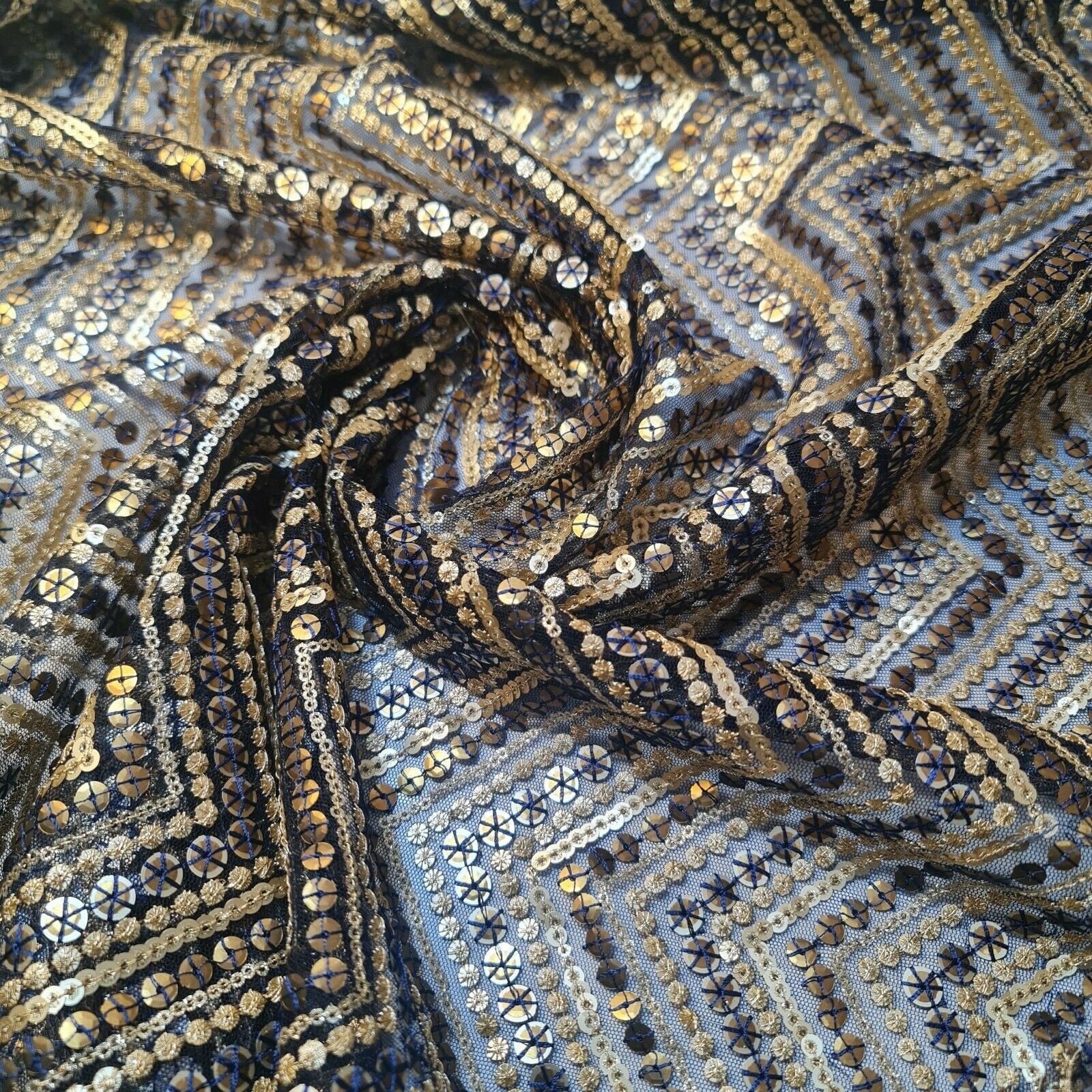 Sabyasachi Non-Stretch Net Mesh Fabric – 44