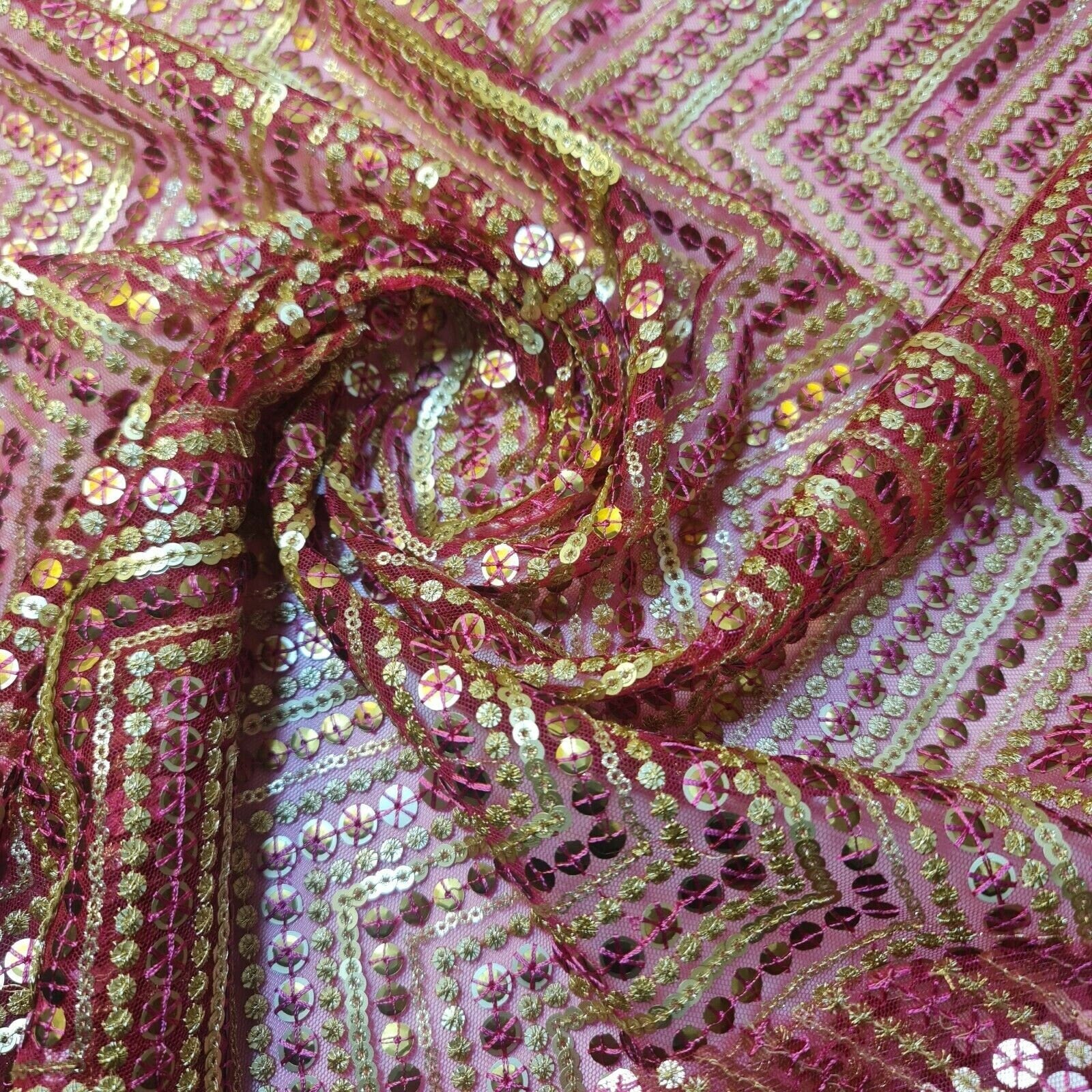 Sabyasachi Non-Stretch Net Mesh Fabric – 44