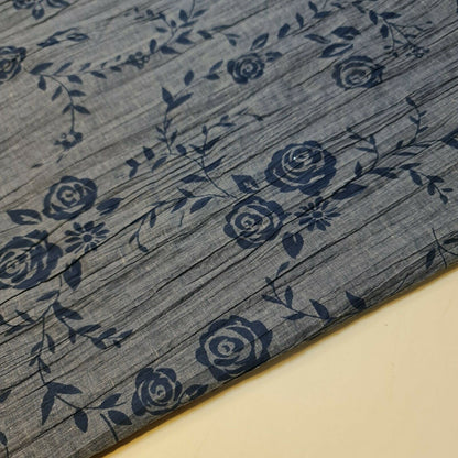 Creased Crinkle 100% Cotton Fabric – 55" Wide Plain & Boho Floral Dress & Craft Material