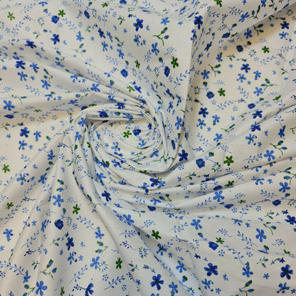 Clearance 100% Cotton Baby Ivory Leopard Ditsy Floral Dress Craft Material Meter
