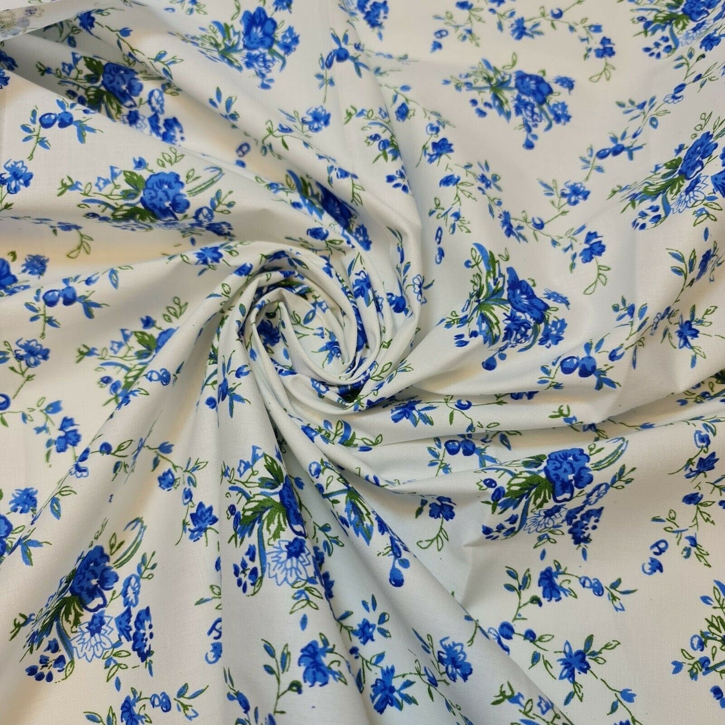 Clearance 100% Cotton Baby Ivory Leopard Ditsy Floral Dress Craft Material Meter