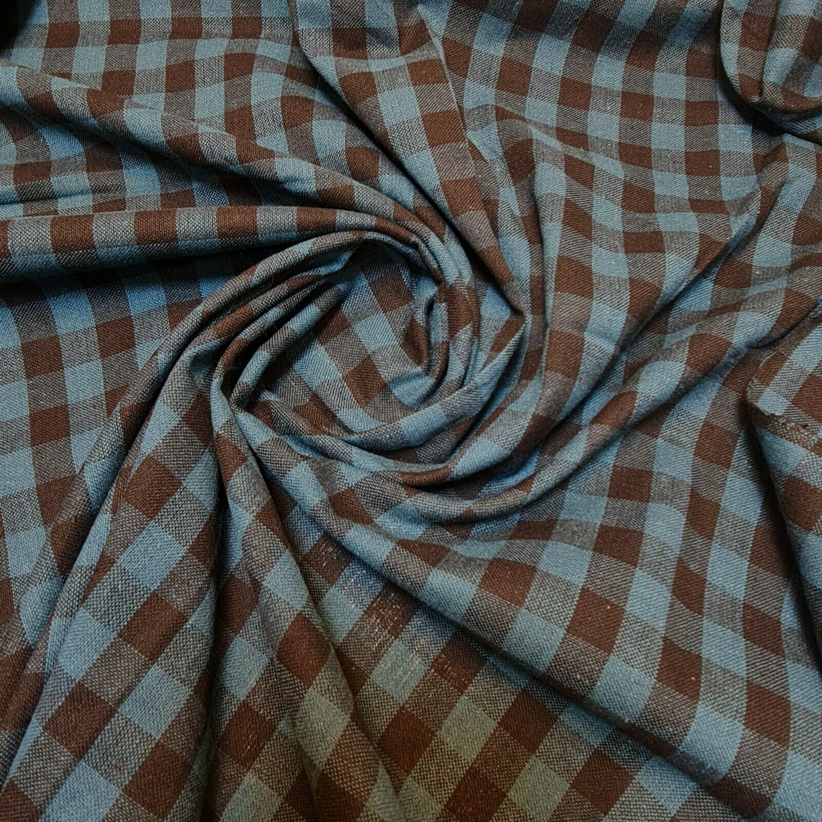 Premium 100% Cotton Gingham Khadi Handloom Fabric – 1/4
