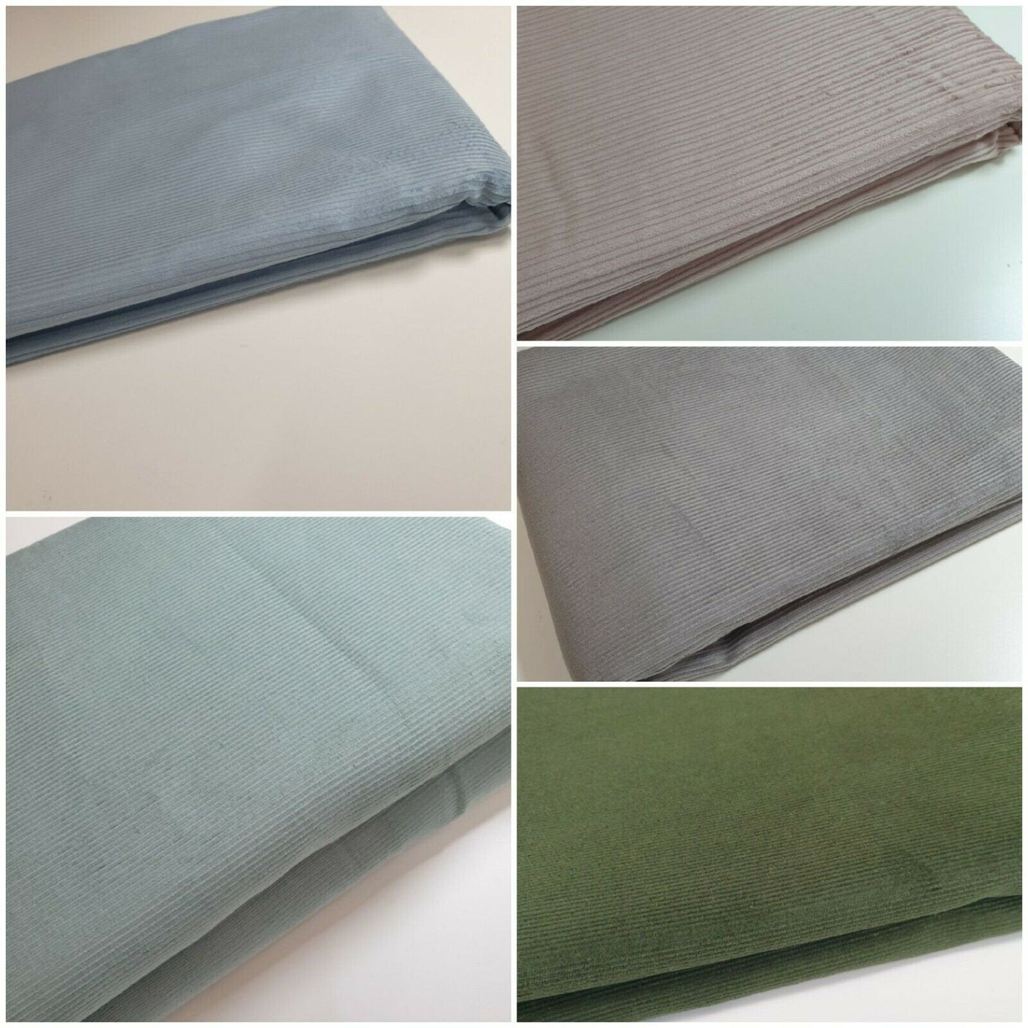 Italian 100% Cotton Velvet Corduroy Fabric – 58" Wide Plain & Printed Jumbo / Needle Cord for Upholstery & Dressmaking