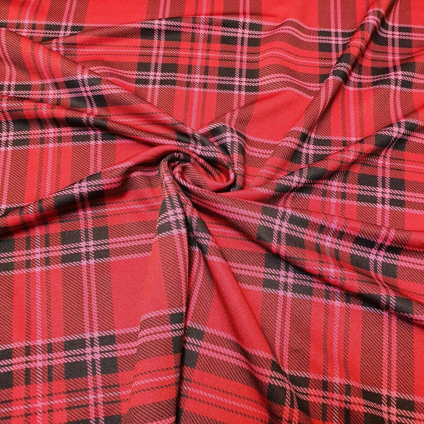 Scuba & Scuba Crepe Jersey Stretch Fabric | Printed Dress & Craft Material – Tartan, Floral, Paisley, Novelty Designs