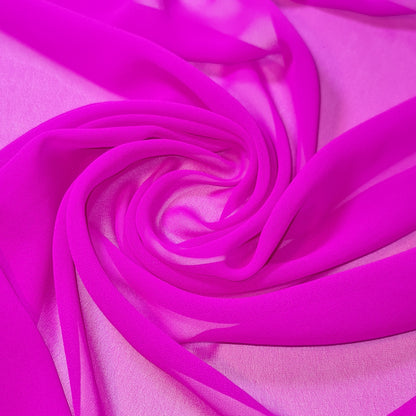 Chiffon Sheer Plain Soft Polyester Fabric – 44" Wide for Wedding, Dress & Craft – 30m Bolt/Roll
